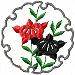 Flowers And Tree Embroidery Design 3 Flowers And Tree Embroidery Design 3
